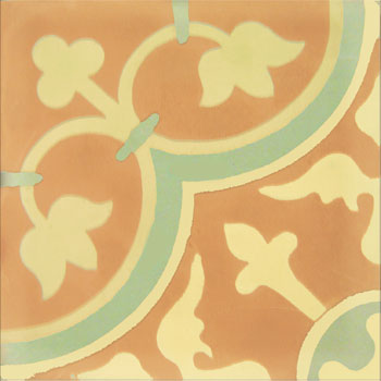 Mosaic House Moroccan tile Maison C28-2-8 Desert Sand, orange Yellow Pistachio, green  cement, encaustic, field, pattern 